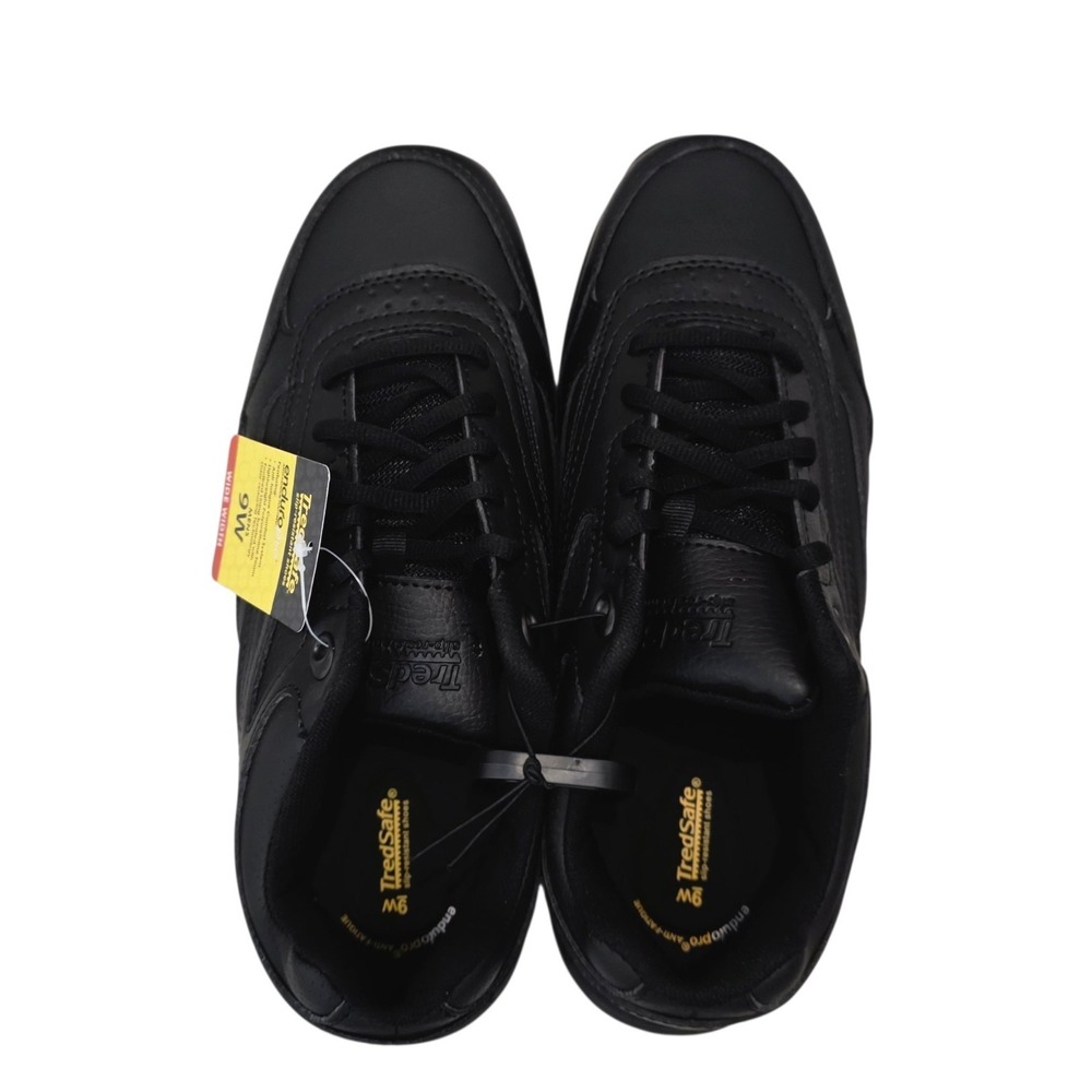NWT TreadSafe Slip Resistant Shoes Mens 9 Wide Black